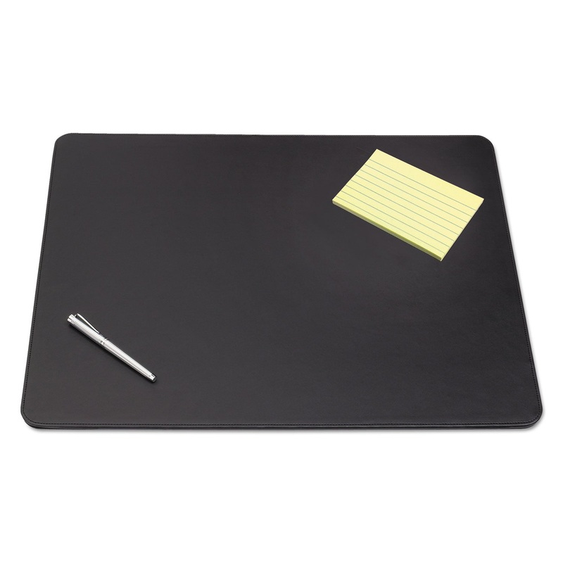 Sagamore Desk Pad W/decorative Stitching, 38 X 24, Black