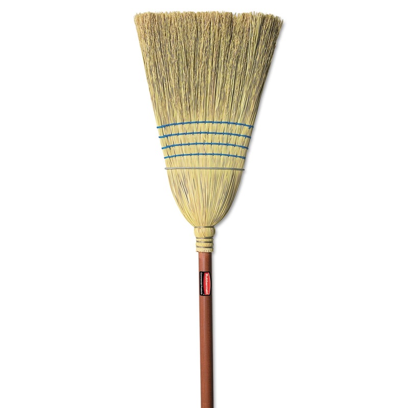 Warehouse Corn-Fill Broom, 38-In Handle, Blue