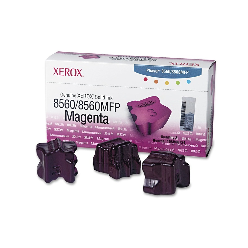 108R00724 SOLID INK STICK, 3400 PAGE-YIELD, MAGENTA, 3/BOX