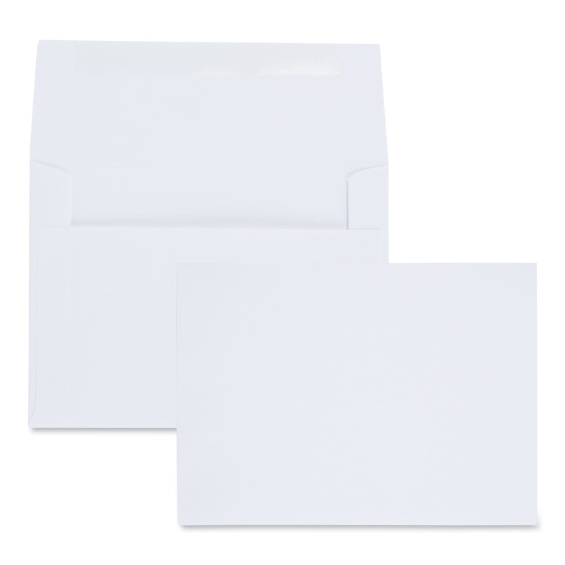 GREETING CARD/INVITATION ENVELOPE, A-6, SQUARE FLAP, GUMMED CLOSURE, 4.75 X 6.5, WHITE, 100/BOX