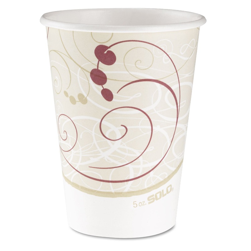 Hot Cups, Symphony Design, 12oz, Beige, 50/pack