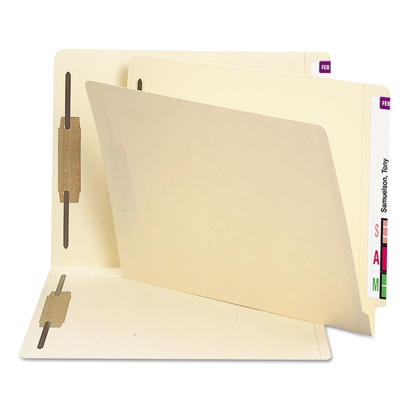 MANILA END TAB 2-FASTENER FOLDERS WITH REINFORCED TABS, 0.75″ EXPANSION, STRAIGHT TAB, LETTER SIZE, 11 PT. MANILA, 250/BOX