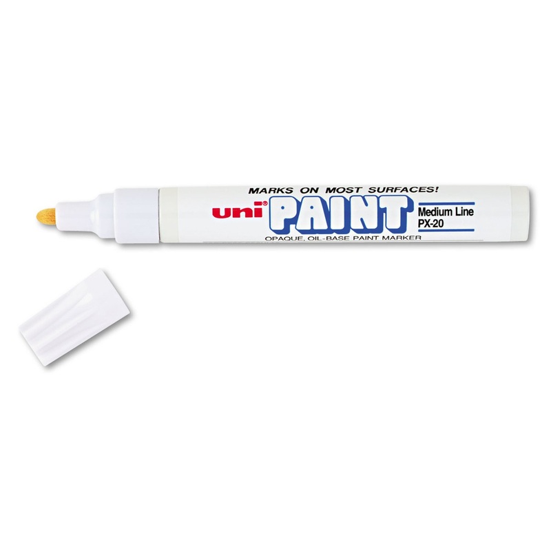PERMANENT MARKER, MEDIUM BULLET TIP, WHITE