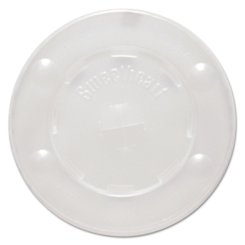 Polystyrene Cold Cup Lids, 12oz Cups, Translucent, 125/pack, 16 Packs/carton