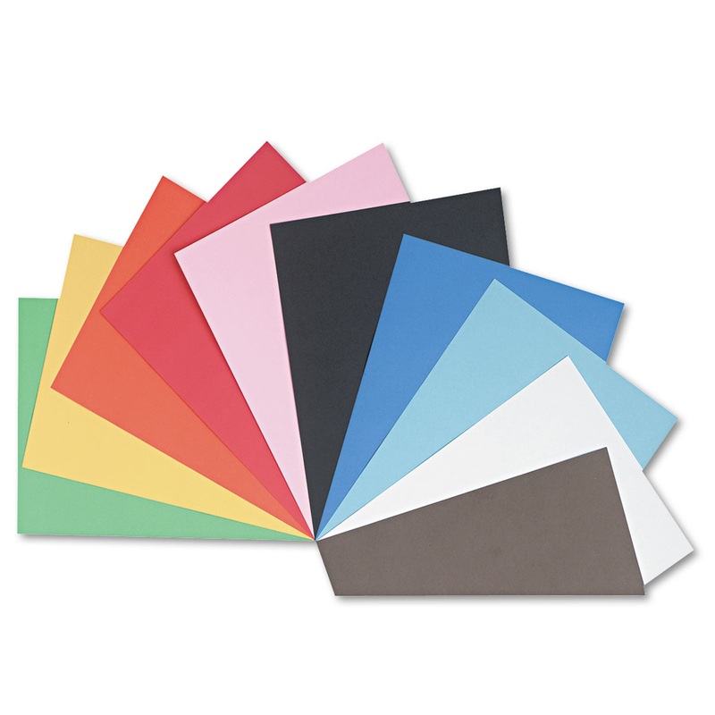 TRU-RAY CONSTRUCTION PAPER, 76LB, 18 X 24, ASSORTED, 50/PACK