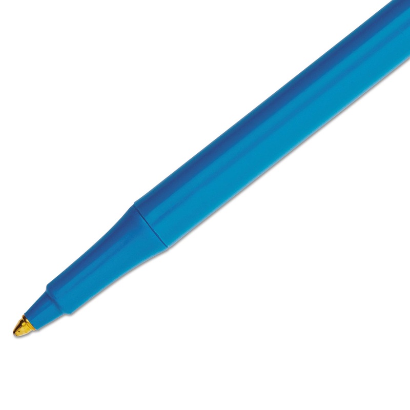 WRITE BROS. STICK BALLPOINT PEN VALUE PACK, MEDIUM 1MM, BLUE INK/BARREL, 60/PACK