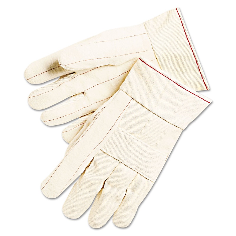 1000 Series Canvas Double Palm And Hot Mill Gloves, Men’s, Pvc Dots
