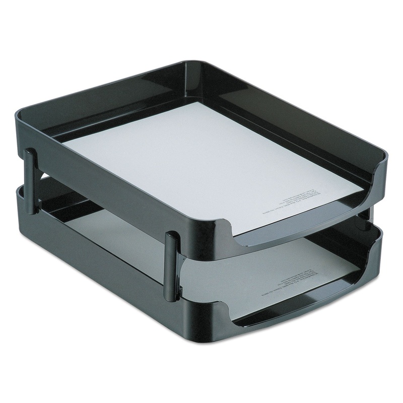 2200 SERIES FRONT-LOADING DESK TRAY, 2 SECTIONS, LETTER SIZE FILES, 10.25″ X 13.63″ X 2″, BLACK