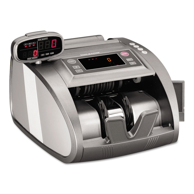 4820 Bill Counter With Counterfeit Detection, 1200 Bills/min, Charcoal Gray