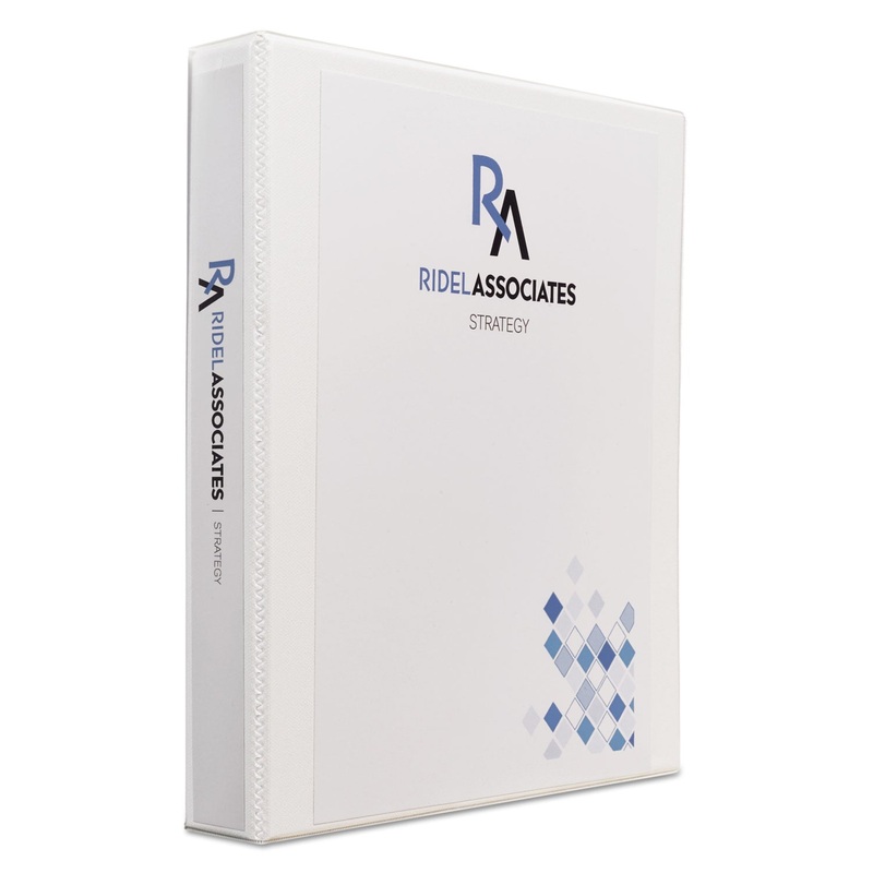 HEAVY-DUTY NON STICK VIEW BINDER WITH DURAHINGE AND SLANT RINGS, 3 RINGS, 1″ CAPACITY, 11 X 8.5, WHITE