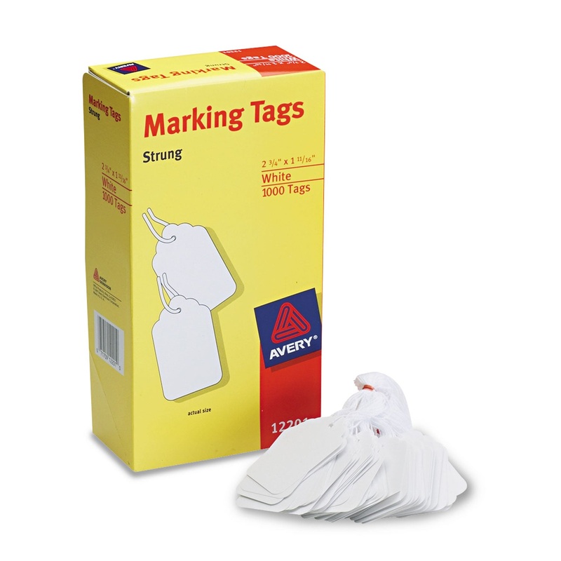 Medium-Weight White Marking Tags, 2 3/4 X 1 11/16, 1,000/box