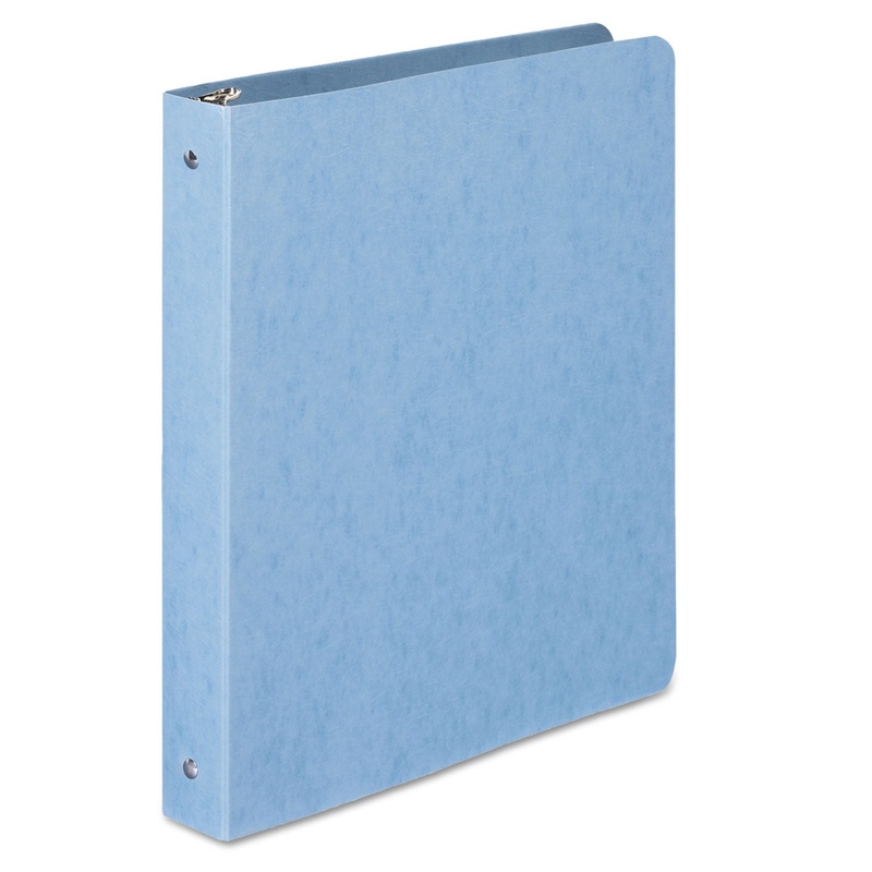 PRESSTEX ROUND RING BINDER, 3 RINGS, 1″ CAPACITY, 11 X 8.5, LIGHT BLUE