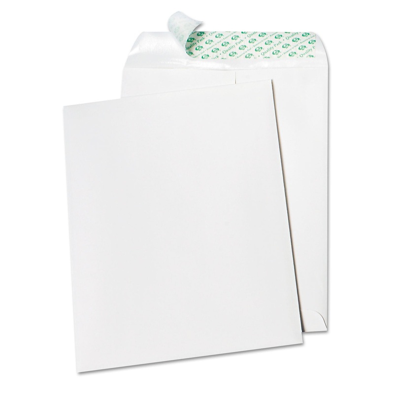 TECH-NO-TEAR CATALOG ENVELOPE, #10 1/2, CHEESE BLADE FLAP, SELF-ADHESIVE CLOSURE, 9 X 12, WHITE, 100/BOX