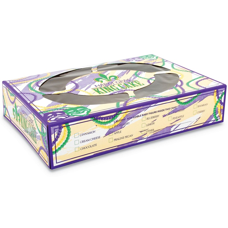 WINDOW BAKERY BOXES, 14W X 10D X 3H, GREEN, PURPLE, WHITE, 100/CARTON