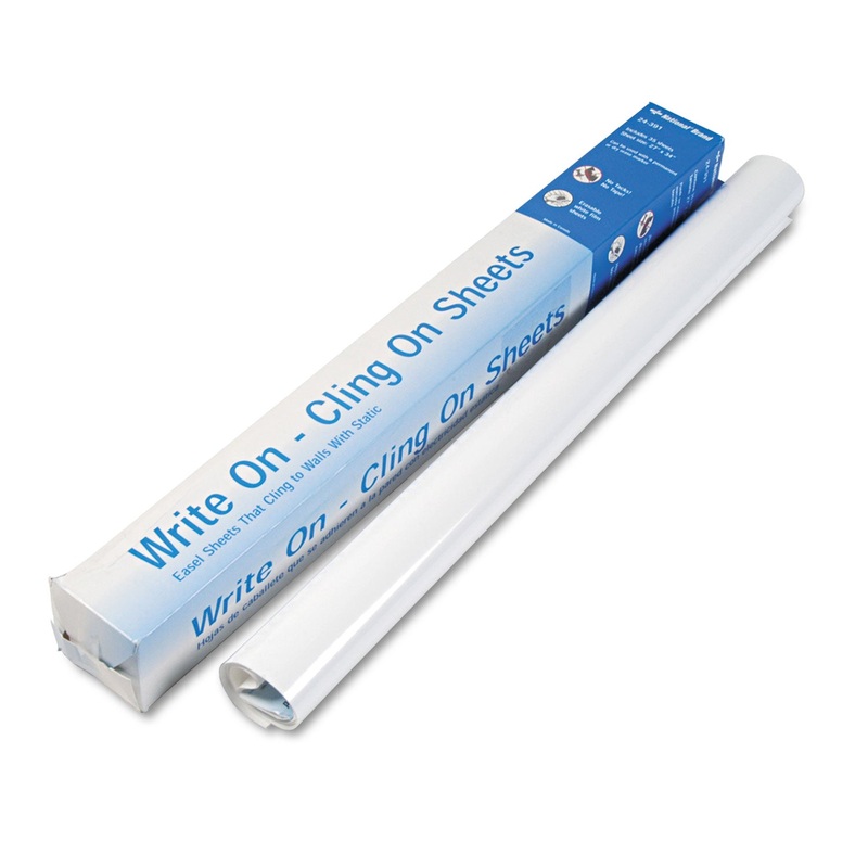 WRITE ON-CLING ON EASEL PAD, 27 X 34, WHITE, 35 SHEETS