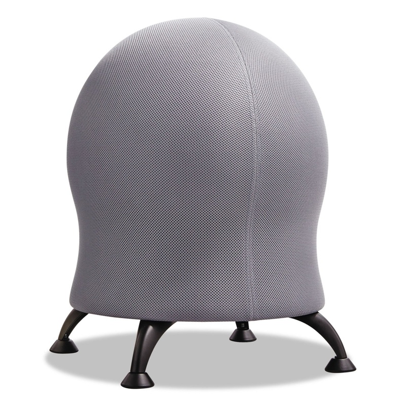 ZENERGY BALL CHAIR, GRAY SEAT/GRAY BACK, BLACK BASE
