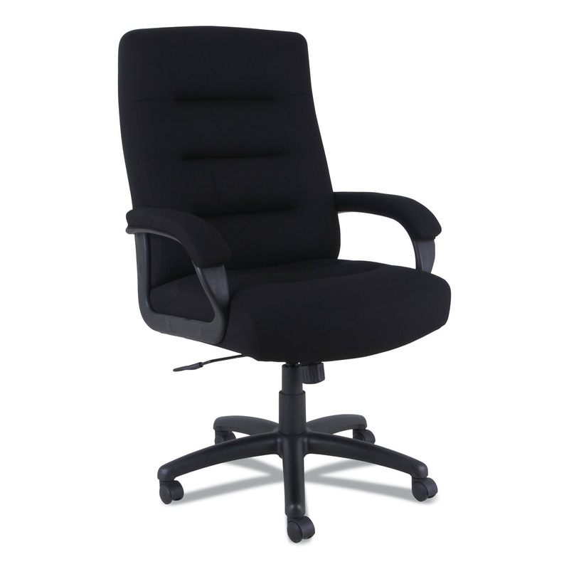 ALERA KESSON SERIES HIGH-BACK OFFICE CHAIR, SUPPORTS UP TO 300 LBS., BLACK SEAT/BLACK BACK, BLACK BASE