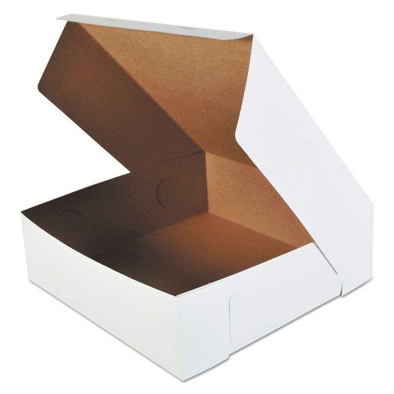 Bakery Boxes, White, Paperboard, 16 X 16 X 5, 50/carton