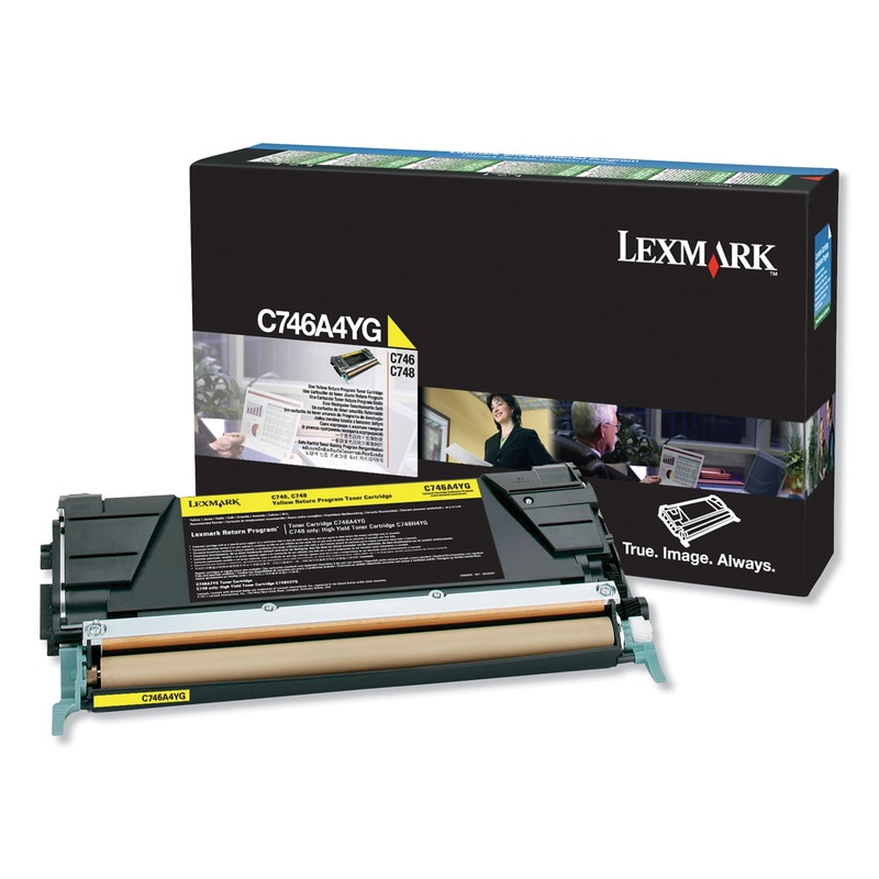 C746A1YG RETURN PROGRAM TONER, 7000 PAGE-YIELD, YELLOW, TAA COMPLIANT