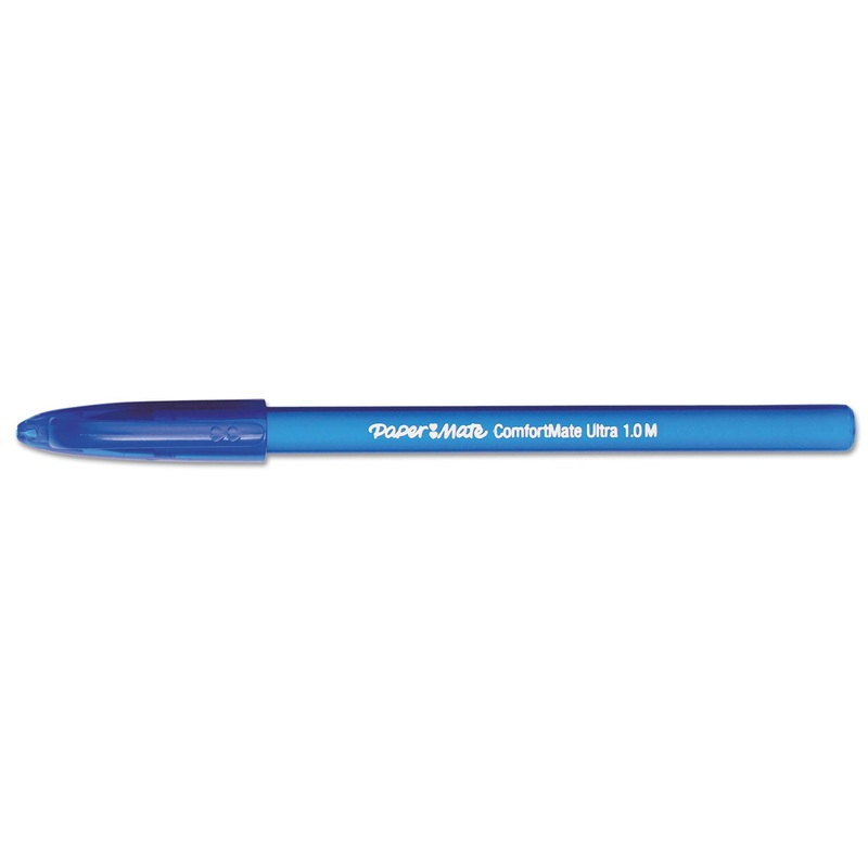 COMFORTMATE ULTRA STICK BALLPOINT PEN, MEDIUM 1MM, BLUE INK/BARREL, DOZEN