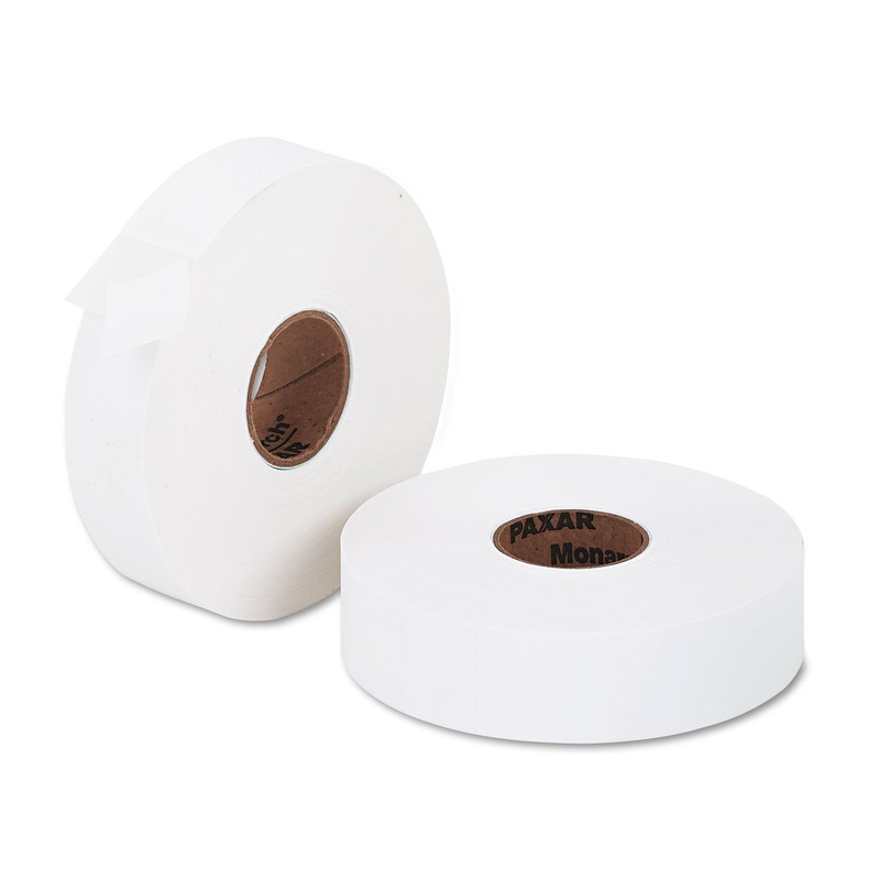 EASY-LOAD TWO-LINE LABELS FOR PRICEMARKER 1136, 0.63 X 0.88, WHITE, 1,750/ROLL, 2 ROLLS/PACK