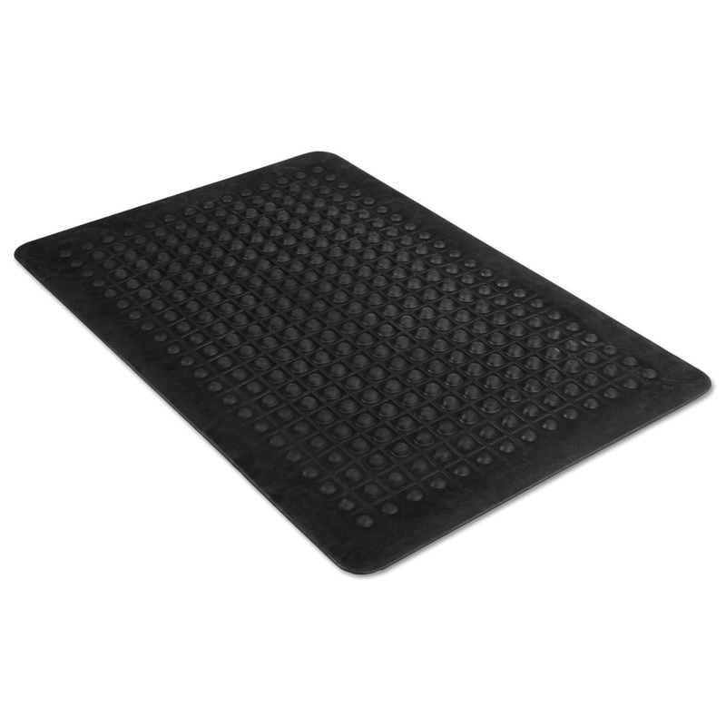 Flex Step Rubber Anti-Fatigue Mat, Polypropylene, 24 X 36, Black