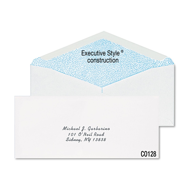 GUMMED FLAP BUSINESS ENVELOPE, #10, BANKERS FLAP, GUMMED CLOSURE, 4.13 X 9.5, WHITE, 500/BOX