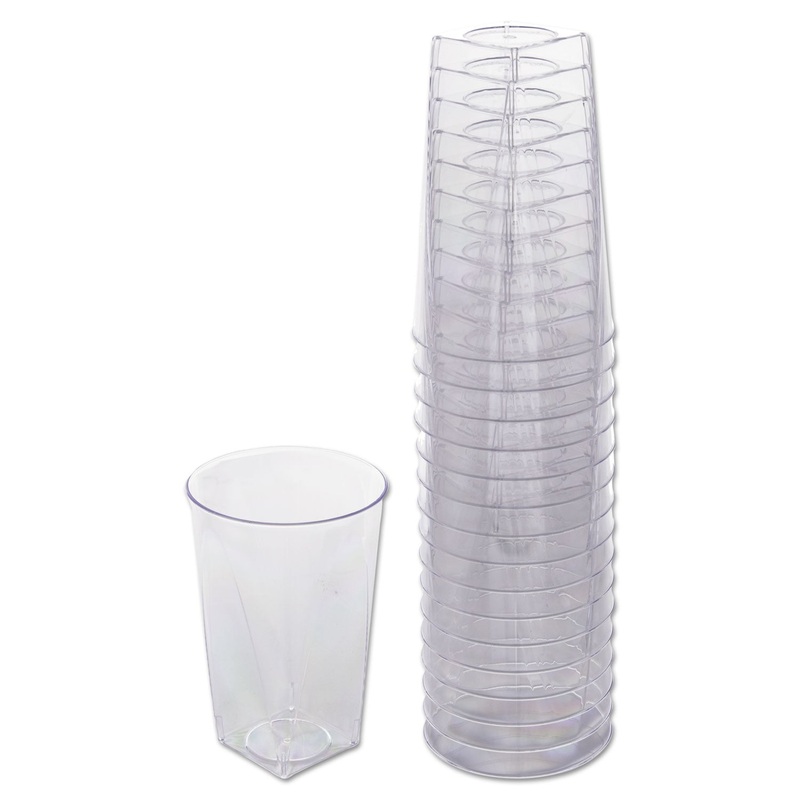 Milan Tumblers, 12 Oz, Plastic, Clear, 16 Tumblers/pack