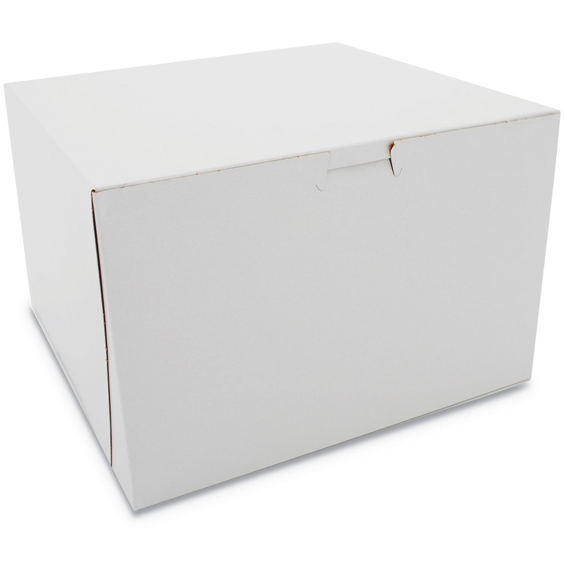 NON-WINDOW BAKERY BOX, 9W X 9D X 6H, WHITE, 100/CARTON