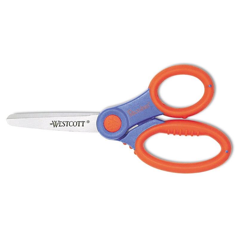 Soft Handle Kids Scissors With Antimicrobial Protection, 5″ Blunt