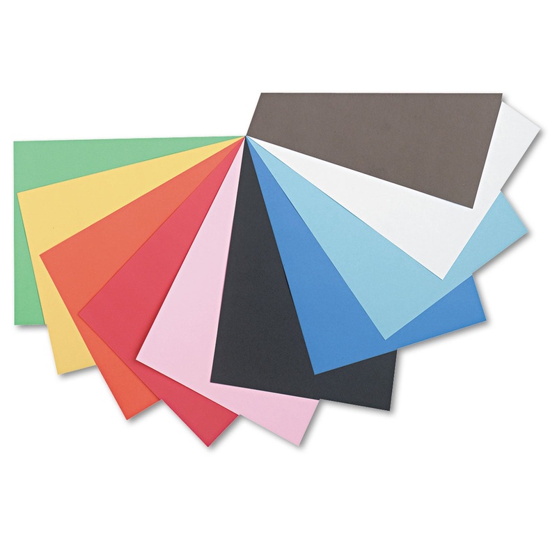 TRU-RAY CONSTRUCTION PAPER, 76LB, 12 X 18, ASSORTED STANDARD COLORS, 50/PACK