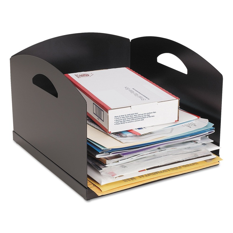 BIG STACKER INBOX DESK TRAY, 1 SECTION, LETTER SIZE FILES, 11″ X 12″ X 8″, BLACK