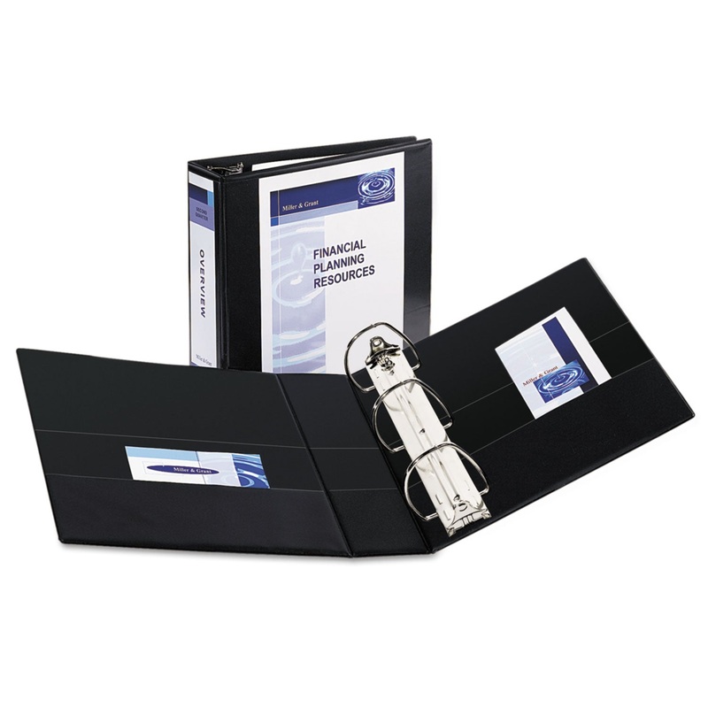 DURABLE VIEW BINDER WITH DURAHINGE AND EZD RINGS, 3 RINGS, 4″ CAPACITY, 11 X 8.5, BLACK