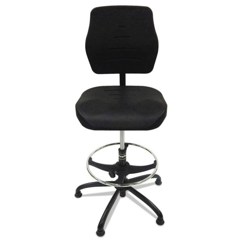 PRODUCTION CHAIR, 32″ SEAT HEIGHT, SUPPORTS UP TO 300 LBS., BLACK SEAT/BLACK BACK, BLACK BASE