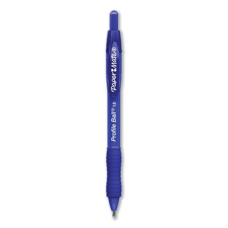 PROFILE RETRACTABLE BALLPOINT PEN, BOLD 1 MM, BLUE INK/BARREL, 36/PACK