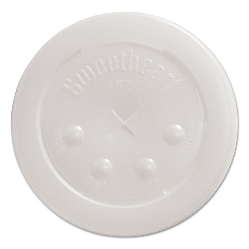 Straw-Slot Cold Cup Lids, 32oz Cups, Translucent, 120/sleeve, 8 Sleeves/carton