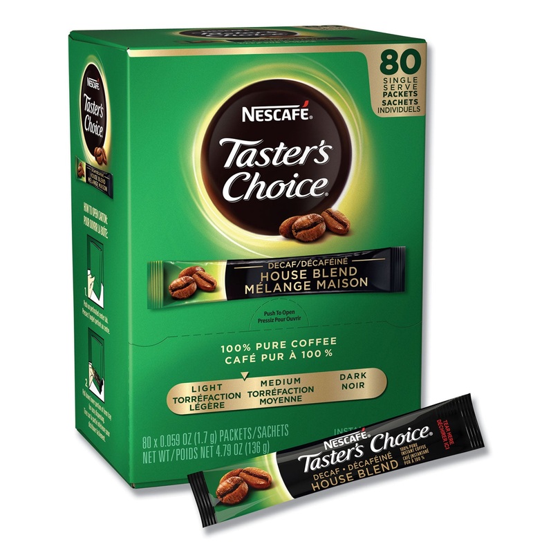 TASTER’S CHOICE STICK PACK, DECAF, 0.06OZ, 80/BOX