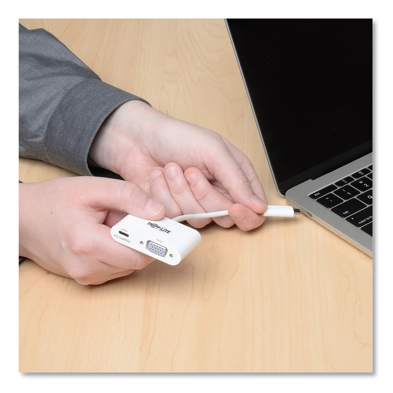 USB 3.1 GEN 1 USB-C TO VGA ADAPTER, USB-C PD CHARGING PORT