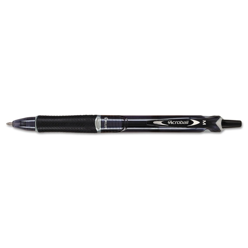 ACROBALL COLORS ADVANCED INK RETRACTABLE BALLPOINT PEN, 1MM, BLACK INK/BARREL