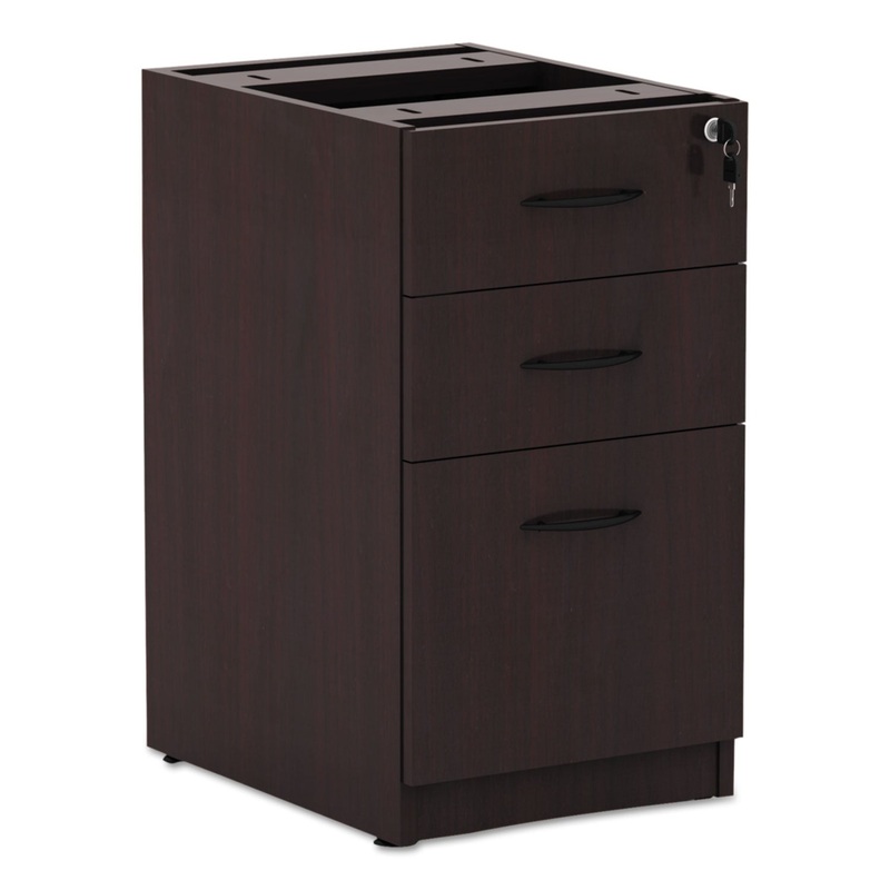 ALERA VALENCIA BOX/BOX/FILE FULL PEDESTAL, 15.63W X 20.5D X 28.5H, MAHOGANY