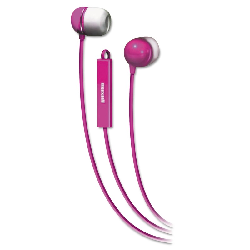 In-Ear Buds With Built-In Microphone, Pink