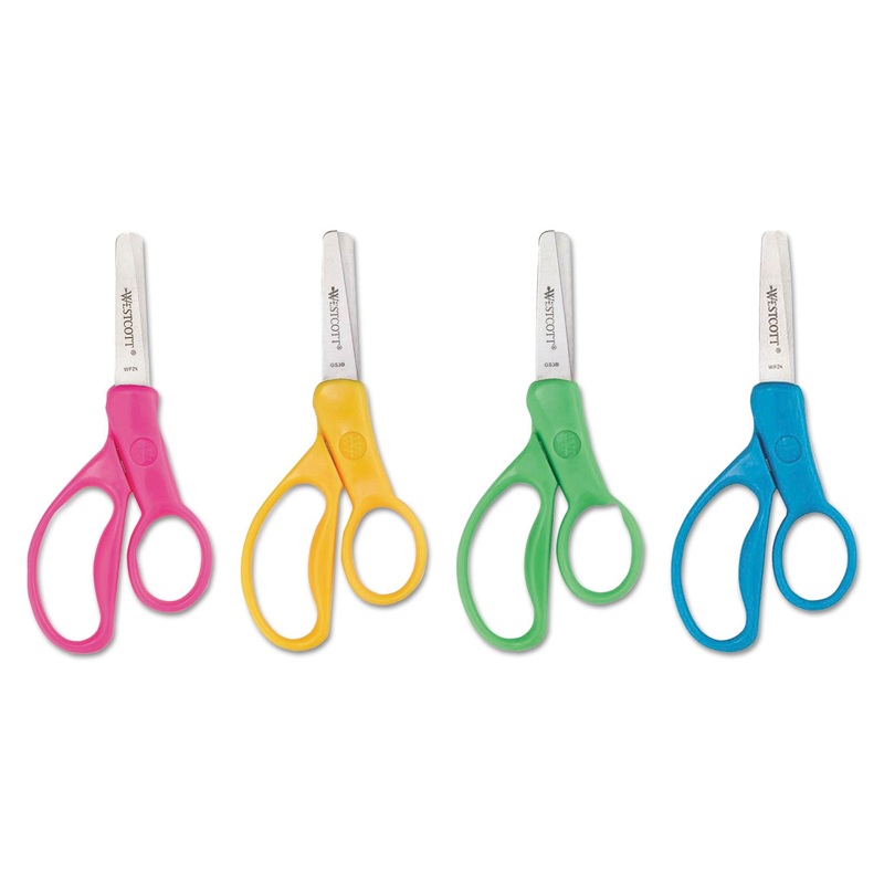 Kids Scissors, 5″ Blunt, Assorted Colors