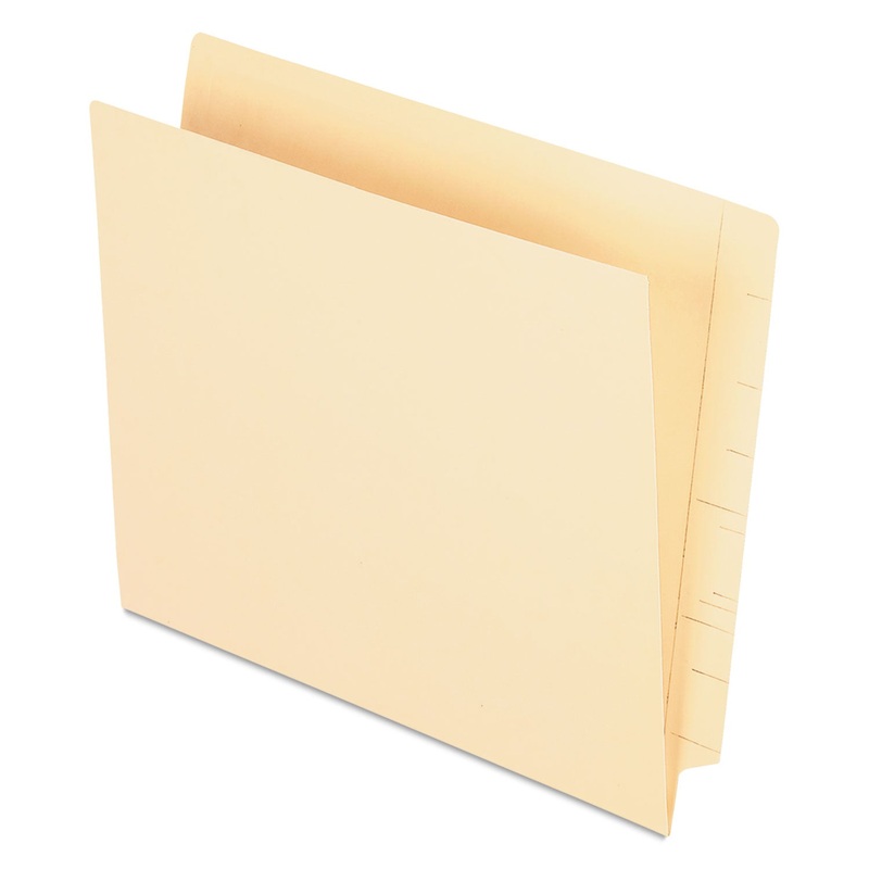 MANILA END TAB POCKET FOLDER, STRAIGHT TAB, LETTER SIZE, 50/BOX