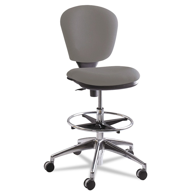 METRO COLLECTION EXTENDED-HEIGHT CHAIR, SUPPORTS UP TO 250 LBS., GRAY SEAT/GRAY BACK, CHROME BASE
