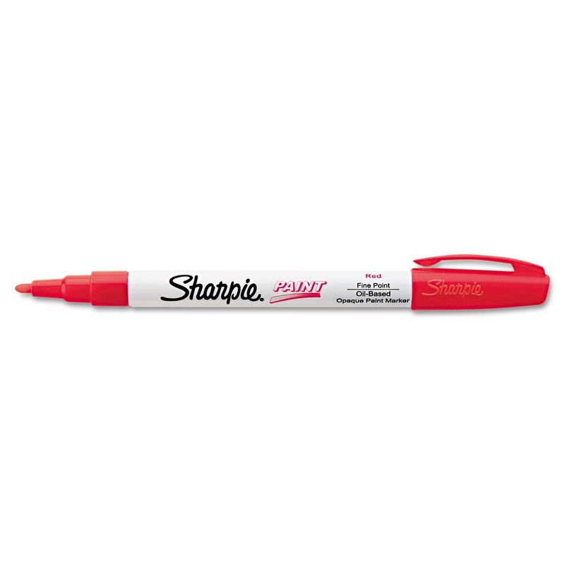 PERMANENT PAINT MARKER, FINE BULLET TIP, RED