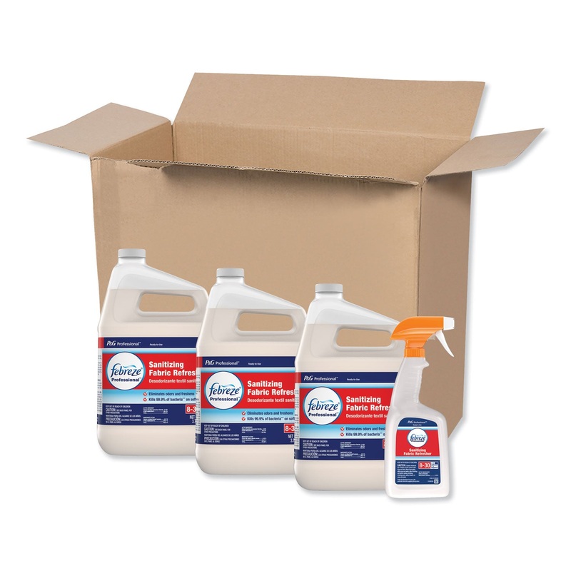 PROFESSIONAL SANITIZING FABRIC REFRESHER, LIGHT SCENT, 1 GAL, READY TO USE, 3/CARTON