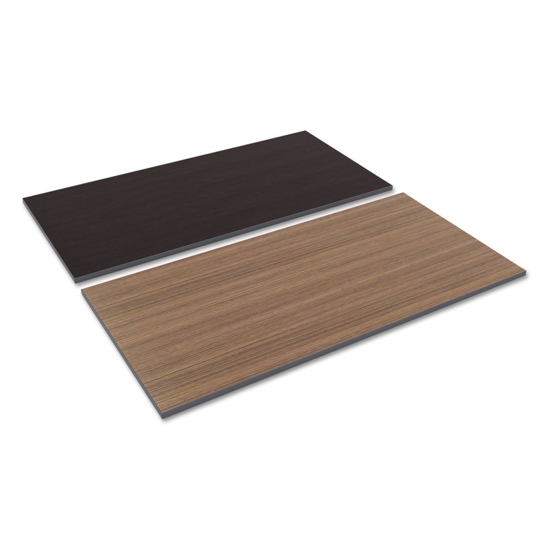 REVERSIBLE LAMINATE TABLE TOP, RECTANGULAR, 59 3/8W X 29 1/2D, ESPRESSO/WALNUT