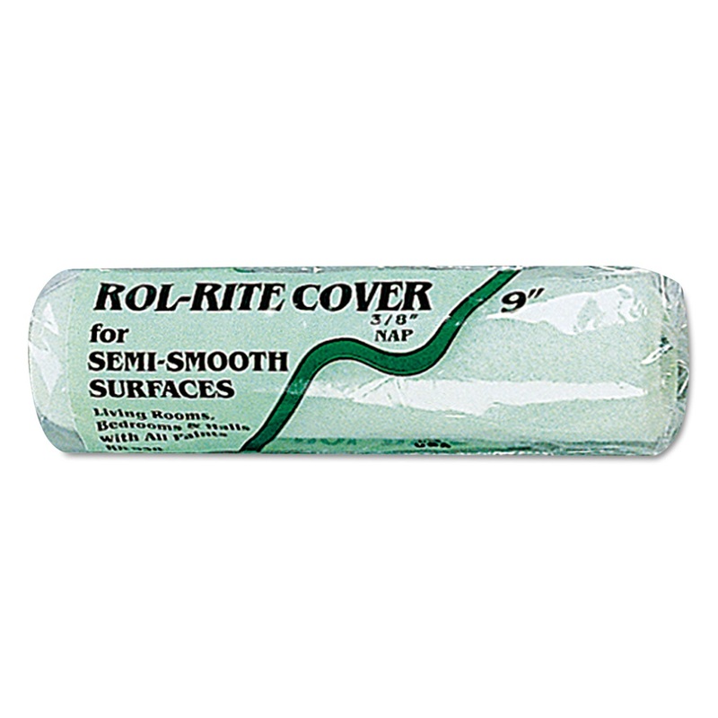 Semi-Smooth Paint Roller Cover, 3/8″ Nap, 3″, Green