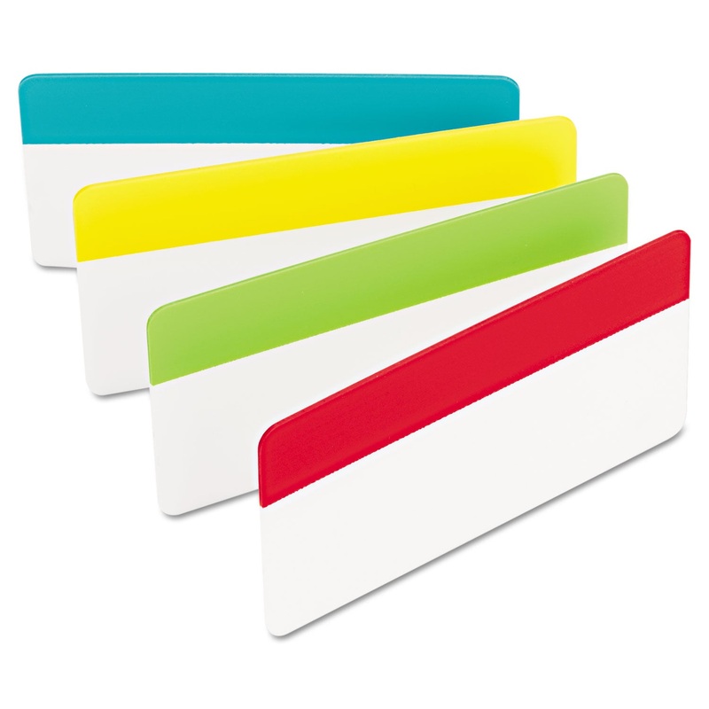2″ AND 3″ TABS, 1/3-CUT TABS, ASSORTED COLORS, 3″ WIDE, 24/PACK