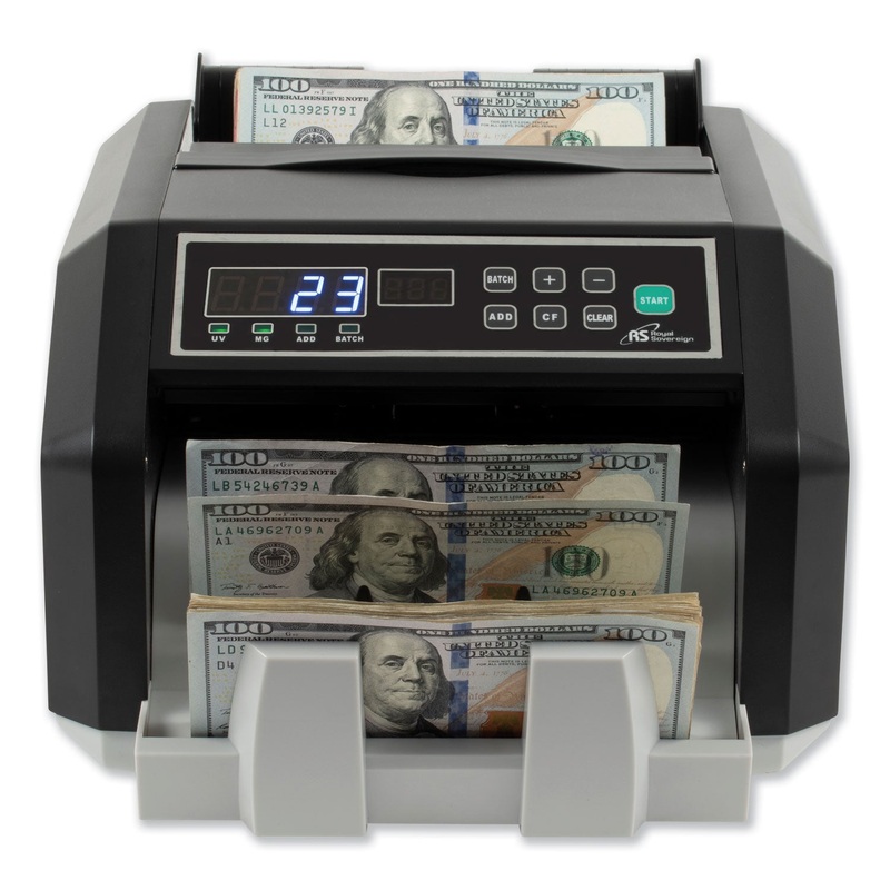 BACK LOAD BILL COUNTER WITH COUNTERFEIT DETECTION, 1400 BILLS/MIN